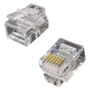 Kit 50 Peças - Conector Rj12 6p6c Macho Para Cabo 6 Vias