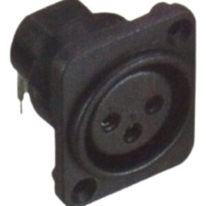 Kit 2 Peças Plug Xlr Canon Fêmea Painel 90graus 3p Ls1029