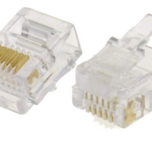 Kit 100 Peças - Plug Modular Rj12 (6x6) 6p6c 6 Contatos