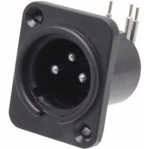 Kit 2 Peças  Plug Xlr Canon Macho Painel 90graus 3p Ls1031