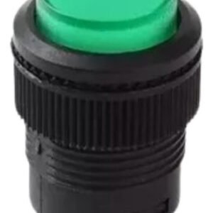 Kit 10 Peças  Chave Botão Com Trava C/ Neon 4t R16-503ad Verde