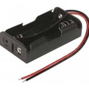 Kit 5 Peças - Suporte P/ 2 Pilhas Aa Canoa Preto