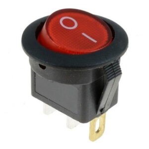 Kit 5 Peças - Mini Chave Gangorra Redonda Kcd5-101n C/neon Vm