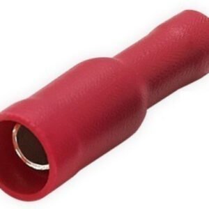 Kit 100 Peças Terminal Bala Fêmea Pré Isolado Vermelho 0,5-1,5mm²