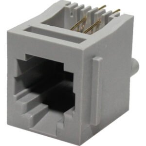 Kit 10 Peças - Modular Jack Rj11 Fêmea 6p4c 180g Yh52-10 Cinza