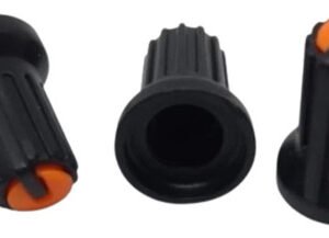 Kit 10 Peças- Knob Potenciômetro Eixo Estriado 6mm 481-2 Laranja