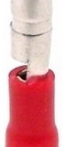 Kit 100 Peças Terminal Bala Macho Pré Isolado Vermelho 0,5-1,5mm²
