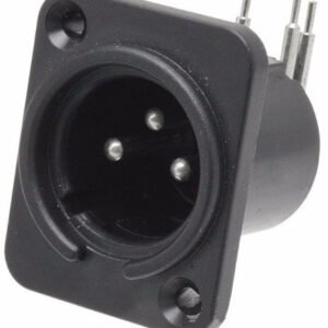 Kit 50 Peças - Xlr Canon Macho Painel 90graus 3p Ls1031