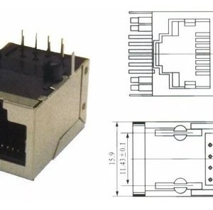 Kit 50 Peças - Modular Jack Rj45 Fêmea Blindado 8p8c 90g 59-01