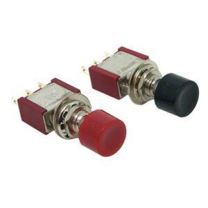 Kit 50 Peças - Chave Push Button Ds-612 Sem Trava Preta