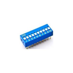 Kit 17 Peças - Chave Dip Switch 10 Vias 180 Graus Azul