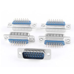 Kit 10 Peças - Conector Db15 Macho 180 Graus Solda Placa