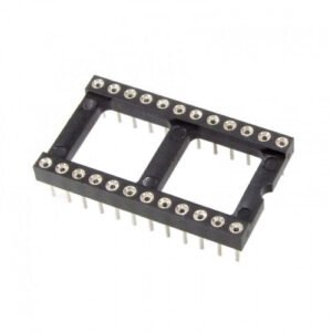 Kit 20 Peças Soquete Para Circuito Integrado 24 Pinos Largo Torneado
