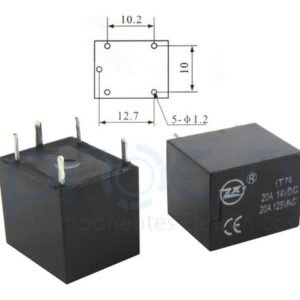 Kit 50 Peças - Rele Mini 24v 20a 5 Terminais