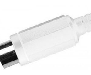 Kit 10 Peças - Plug Rca Macho Plastico Para Cabo Branco
