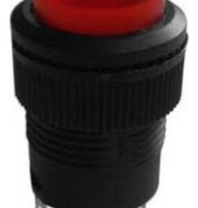 Kit 50 Peças  Chave Botão Sem Trava C/ Neon 4t R16-503bd Vermelha