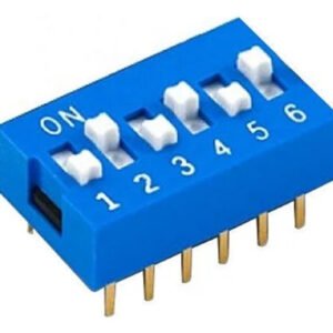 Kit 28 Peças - Chave Dip Switch 6 Vias Tipo Piano Azul