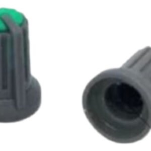 Kit 100 Peças Knob Potenciômetro Eixo Estriado 6mm Ka481-2 Verde