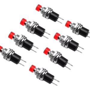 Kit 50 Peças - Chave Botão Pbs-110 Push-button Na 2t Vermelha