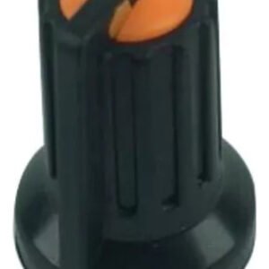 Kit 100 Peças Knob Potenciômetro Eixo Estriado 6mm 481-2 Laranja