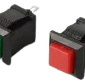 Kit 5 Peças - Chave Push Button Ds431 Na Vermelha 2t Sem Trava