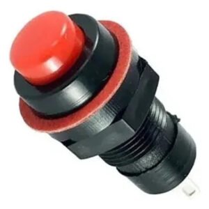 Kit 50 Peças- Chave Push Button Ds-211 Com Trava Vermelha