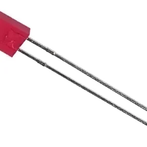 Kit 100 Peças - Led Retangular 2x5x7 Difuso Vermelho