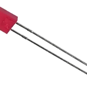 Kit 50 Peças - Led Retangular 2x5x7 Difuso Vermelho