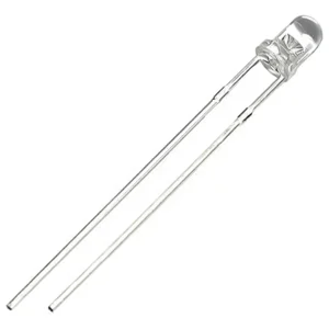 Kit 100 Peças - Led 3mm Branco Transp. Alto Brilho 4000-5000mcd