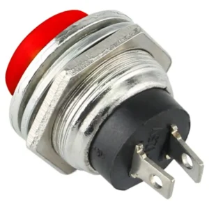 Kit 10 Peças - Chave Metal Pulsador 16mm Ds-212 6a Vermelho