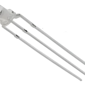 Kit 10 Peças - Led 3mm Bicolor Catodo Comum Vm/vd Transparente 3 Terminais
