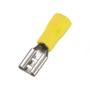 Kit 50 Peças - Terminal Faston 6,3mm Femea 2,50 A 6mm² Amarelo