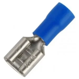 Kit 100 Peças - Terminal Faston 6,3mm Femea 1,50-2,50 Mm² Azul
