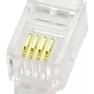 Kit 50 Peças - Plug Modular Rj9 (4x4) Monofone