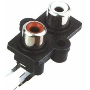 Kit 50 Peças - Tomada Rca Av2-8,4-7 Vm/br T-vm