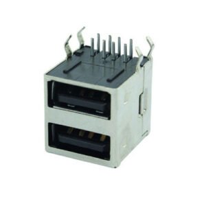 Kit 50 Peças - Conector Usb Tipo A Duplo 90 Graus Solda Placa