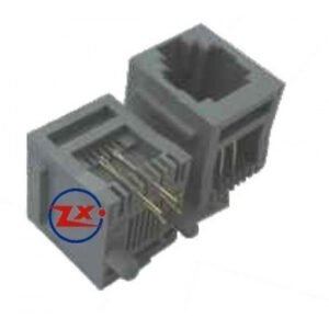 Kit 100 Peças - Modular Jack Rj11 Fêmea 6p4c 180g  Yh52-10 Cinza