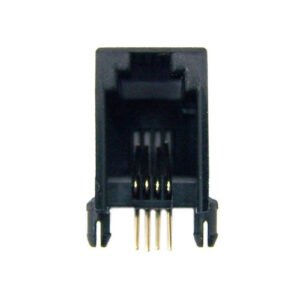 Kit 50 Peças - Modular Jack Rj11 Fêmea 4p4c 90g Yh55-01 Preto