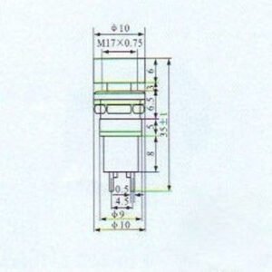 Kit 100 Peças- Chave Push Button Ds-323 Na Sem Trava Vermelha