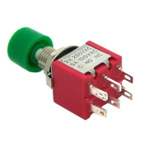 Kit 10 Peças - Chave Push Button 6 Terminais Ds-622 Sem Trava Vd