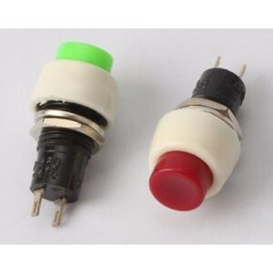 Kit 10 Peças - Chave Botão Redondo Na Sem Trava Preta Ds-451