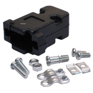 Kit 50 Peças - Conector Hd15 Vga Fêmea + Capa Kit Curto Pt