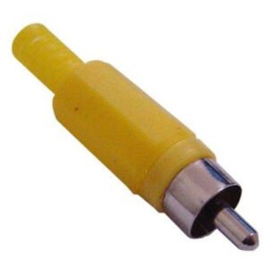 Kit 10 Peças - Plug Rca Macho Plastico Para Cabo Amarelo