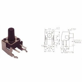 Kit 500 Peças - Chave Tactil 6x6x9,5mm 4t 90 Graus