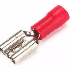 Kit 500 Peças Terminal Faston 6,3mm Femea 0,5 A 1,5mm² Vermelho