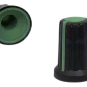 Kit 50 Peças Knob Potenciômetro Eixo Estriado 6mm Ka481-2 Verde