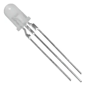Kit 50 Peças - Led 5mm Bicolor Catodo Comum Vm/vd Leitoso 3 Terminais
