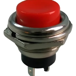Kit 5 Peças - Chave Metal Pulsador 16mm Ds-212 6a Vermelho