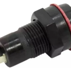 Kit 100 Peças- Chave Push Button Ds-211 Com Trava Vermelha Preto
